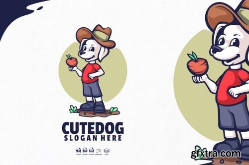 Cute Dog Logo Pack 15xAI