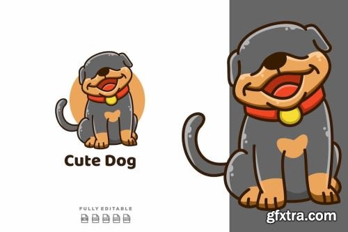 Cute Dog Logo Pack 15xAI