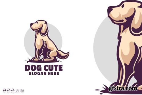 Cute Dog Logo Pack 15xAI