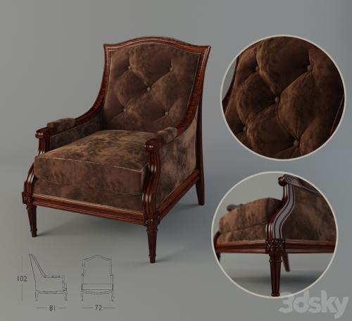 Chair classic, Brown velour