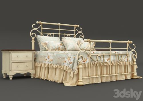 bed in the style of Provence