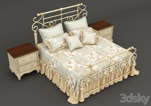 bed in the style of Provence