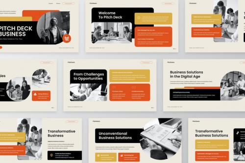 Pitch Deck Vintage PowerPoint Template