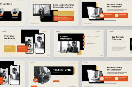 Pitch Deck Vintage PowerPoint Template