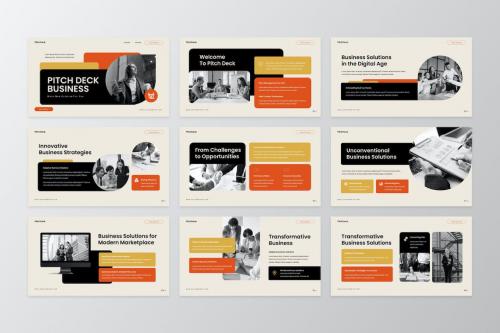 Pitch Deck Vintage PowerPoint Template