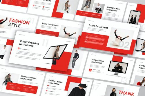 Red Fashion PowerPoint Template