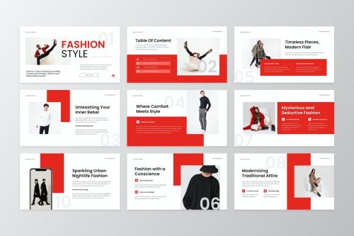 Red Fashion PowerPoint Template