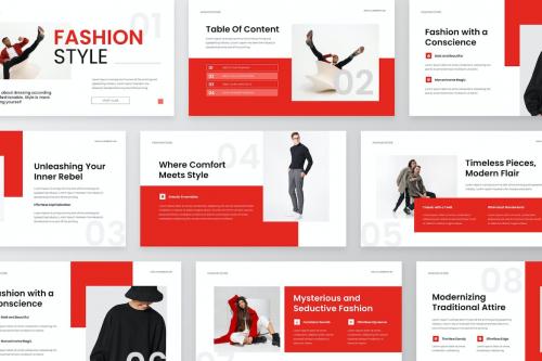 Red Fashion PowerPoint Template