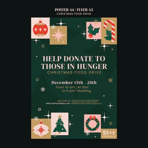 Christmas Food Drive Template Design