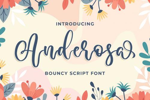 Anderosa - a Bouncy Script Font