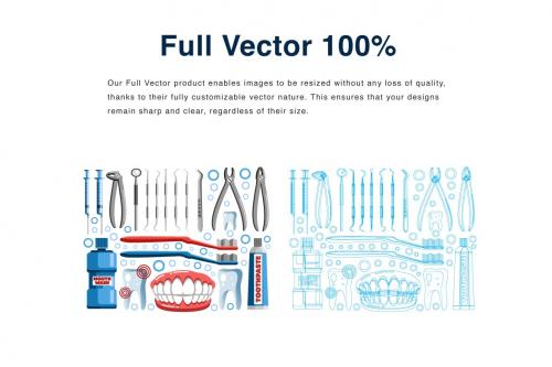 Dentist Elements Vector Illustration