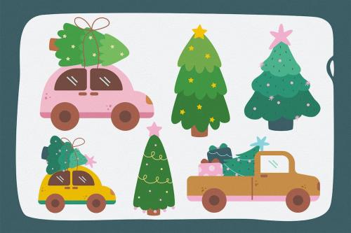 Christmas Tree Vector Clipart Pack