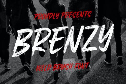 Brenzy - Wild Brush Font