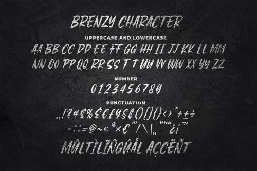 Brenzy - Wild Brush Font