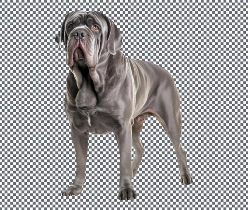 Neapolitan Mastiff Breed Dog Isolated On Transparent Background