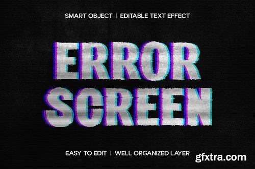 VHS Glitch Text Effect WDR6Z2X