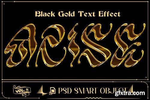 Golden Black Text Effect Photoshop GBCX5S2