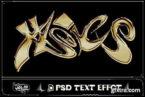 New Year Gold Text Effect F4SPFPG