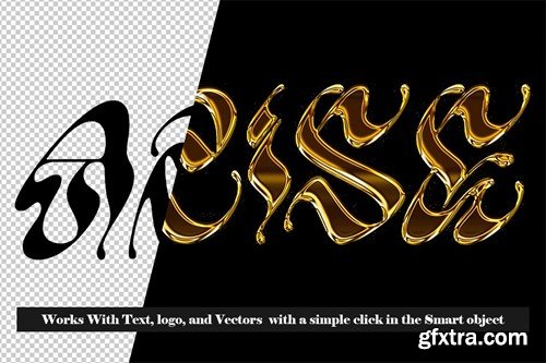 Golden Black Text Effect Photoshop GBCX5S2