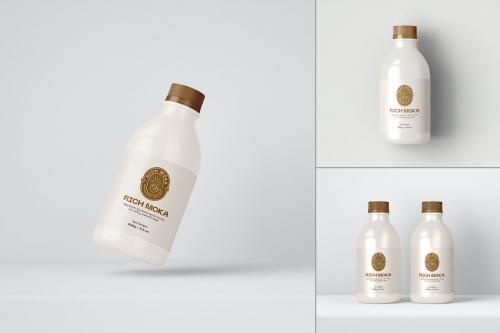 Coffee Bottle Branding Mockup Set