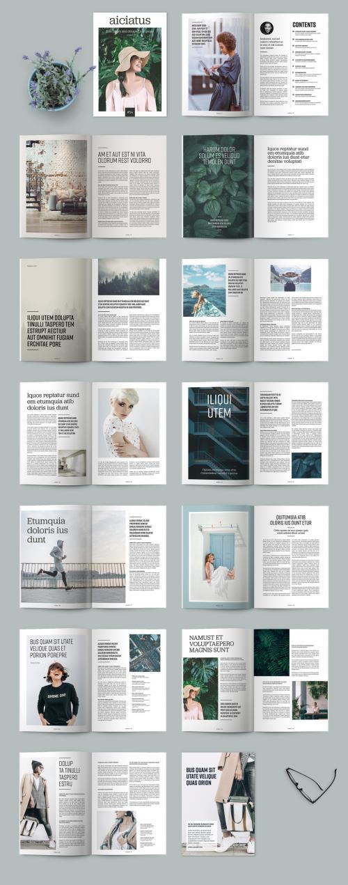 Modern Fashion Lifestyle Magazine Layout - 332735405