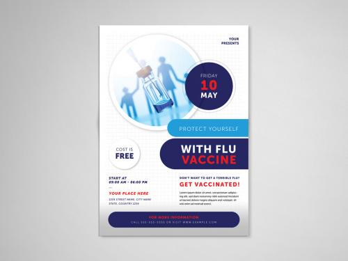 Flu Shot Informational Flyer Layout - 332760574