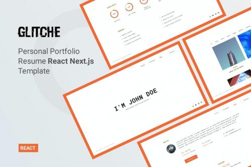 Glitche - Personal Portfolio React NextJS Template
