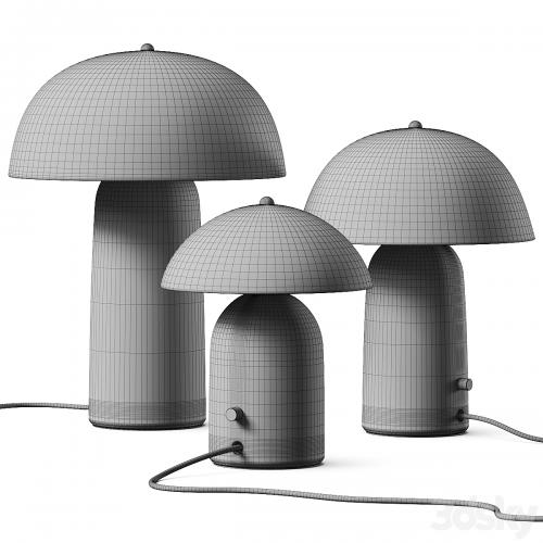 Ceramicah Raku Tera Lime Plaster Table Lamps