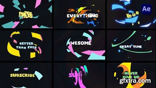 Videohive Colorful Paper Sheets Titles [After Effects] 50092863