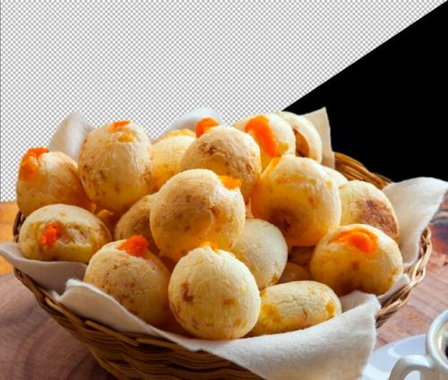 Breakfast With Stuffed Cheese Bread Pao De Queijo