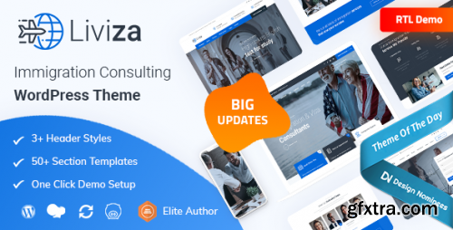 Themeforest - Liviza - Immigration Consulting WordPress Theme + RTL 25612762 v3.3 - Nulled