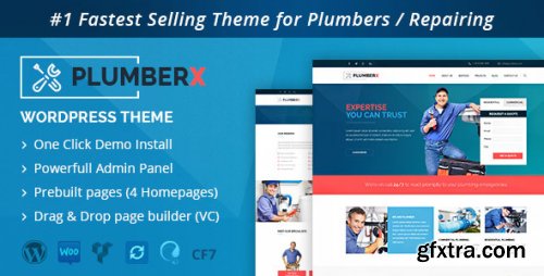 Themeforest - Plumber - Construction and Repairing WordPress Theme 14036883 v10.2 - Nulled