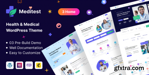 Themeforest - Meditest - Health & Medical WordPress Theme 49875313 v1.0 - Nulled