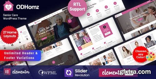 Themeforest - Odhomz - Senior Elderly Care WordPress Theme 38326498 v1.5 - Nulled