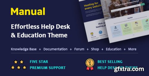 Themeforest - Manual - Documentation, Knowledge Base &amp; Education WordPress Theme 12997044 v7.3.2.4 - Nulled