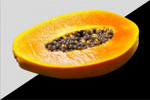 Papaya Cut In Half Very Ripe