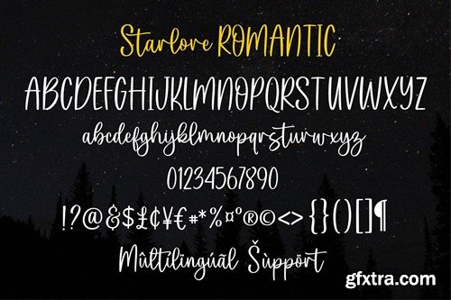 Starlove Romantic - Beautiful Calligraphy Font QBZRC33