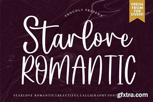 Starlove Romantic - Beautiful Calligraphy Font QBZRC33