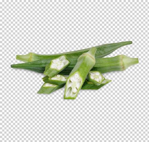 Fresh Okra Isolated Premium Psd