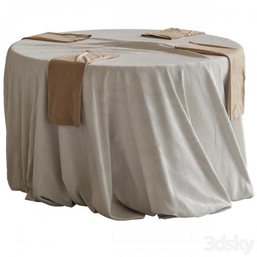 Tablecloth on a round table 77