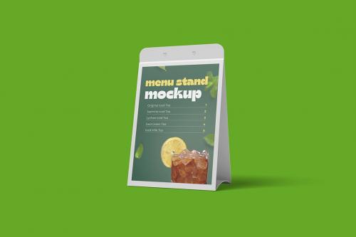 Menu stand mockup