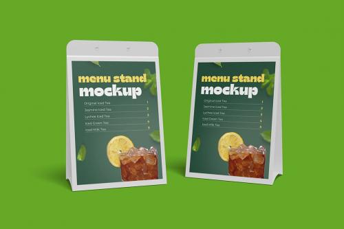 Menu stand mockup