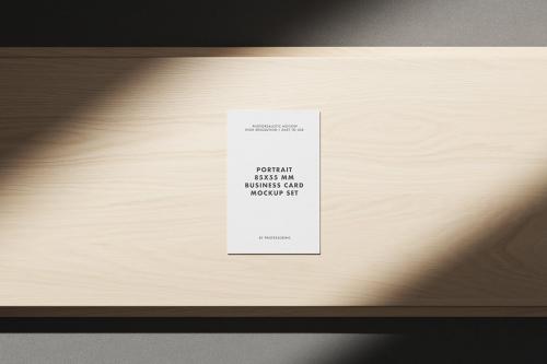 Portrait 55x85 Business Card Mockup Set