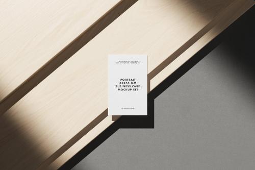 Portrait 55x85 Business Card Mockup Set