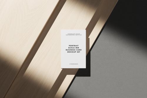 Portrait 55x85 Business Card Mockup Set