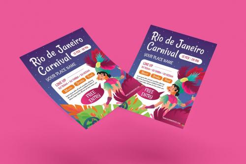 Carnival in Rio de Janeiro Flyer Template