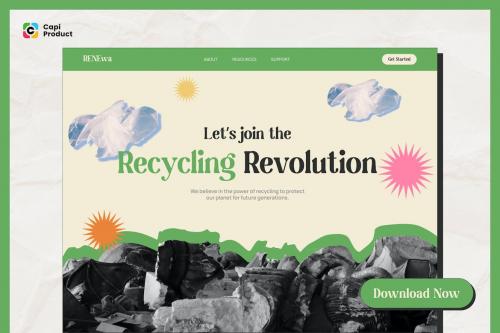 Recycle Website - Retro Style