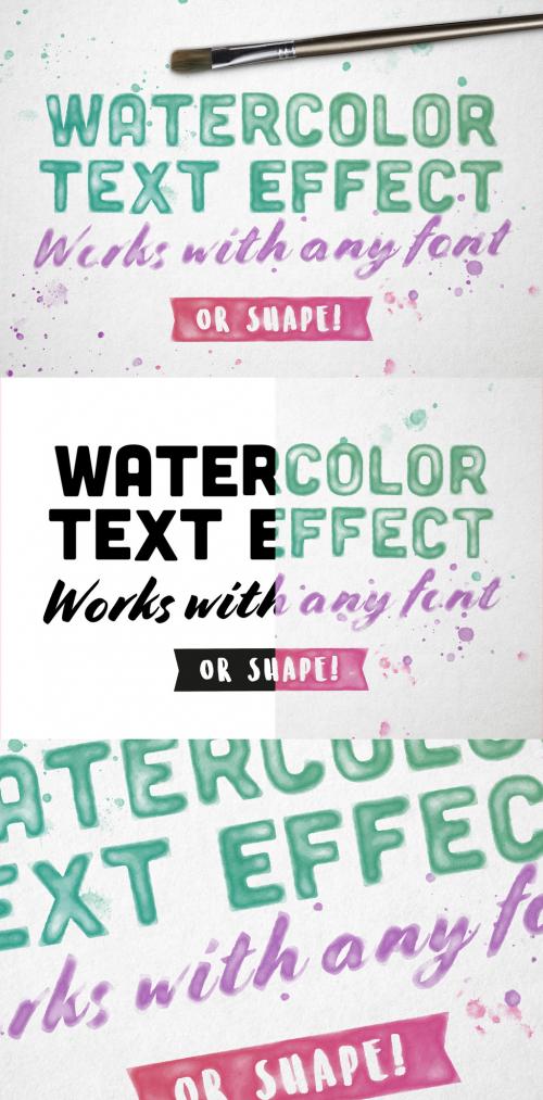 Image Watercolor Text Effect Mockup - 332947887