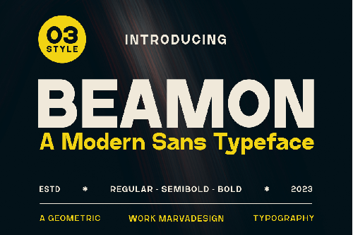 Beamon - A Modern Sans Serif Font