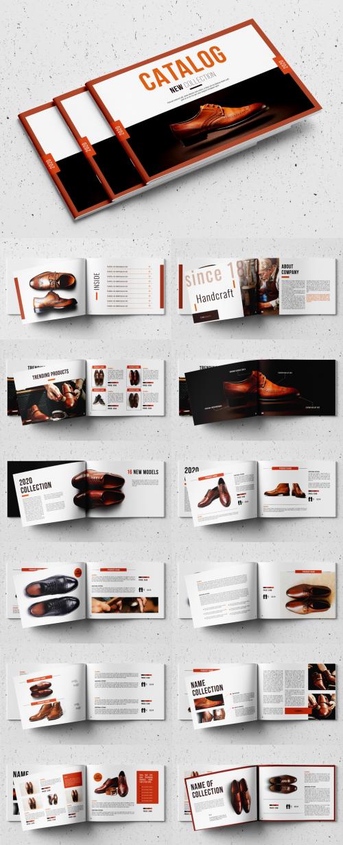 Product Catalog Layout with Red Accents - 333008790